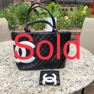 Chanel large Cambon tote with matching wallet!